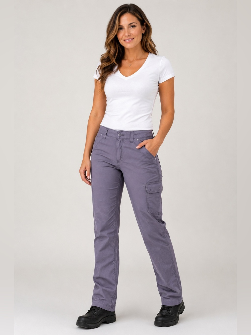 Ridgecut Toughwear Women’s Size 10 Gray Utility Cargo Work Pants